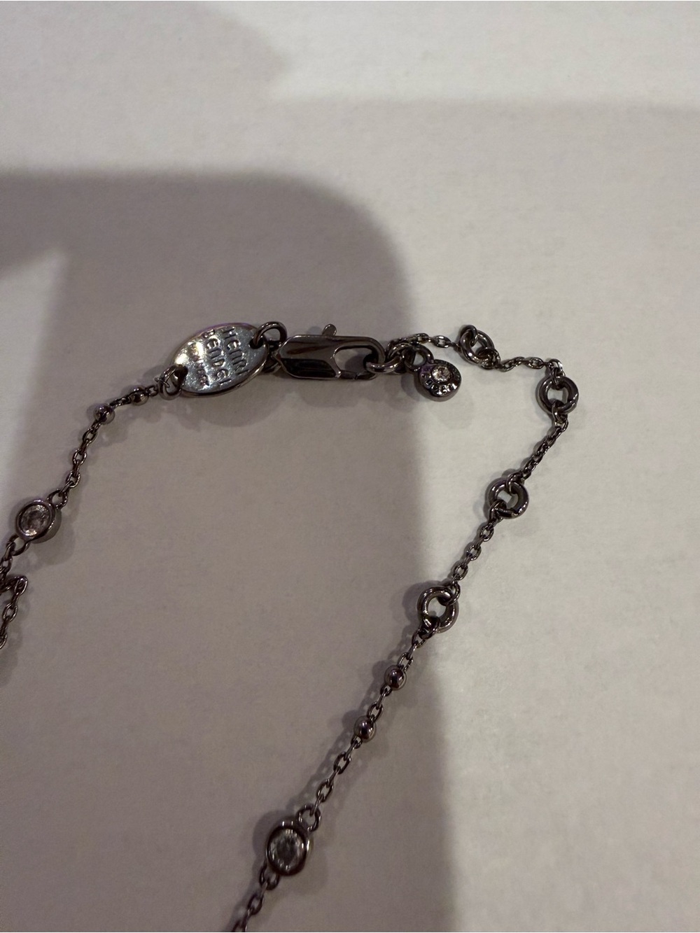 Henri Bendel Gunmetal Lariat Station Necklace - Picture 8 of 11